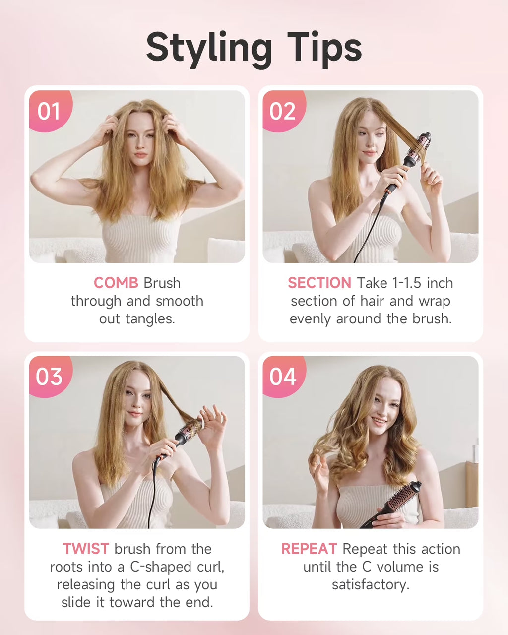 Dual Voltage Ionic Thermal Brush 